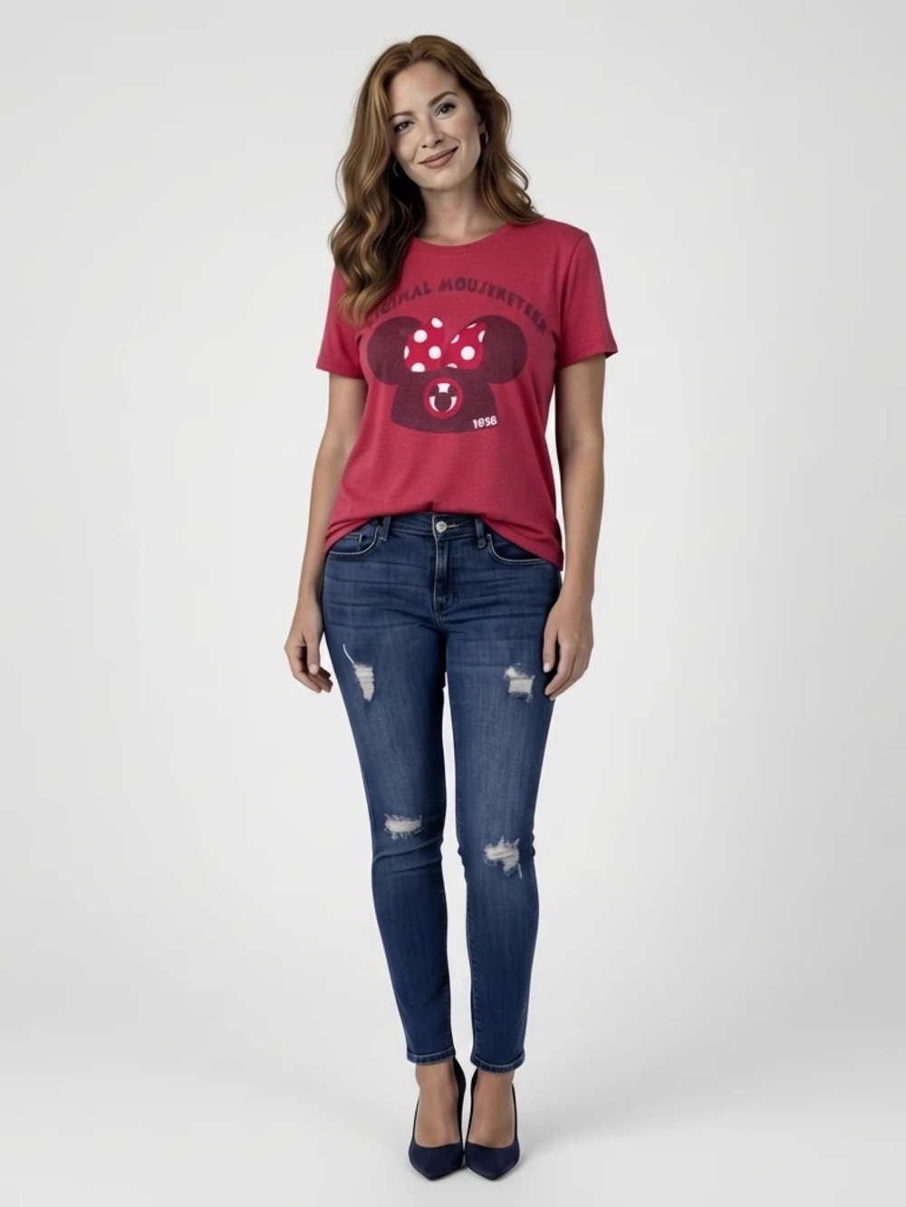 Disney Original Mouseketeer Mickey Mouse Club Red T-Shirt Women’s Small